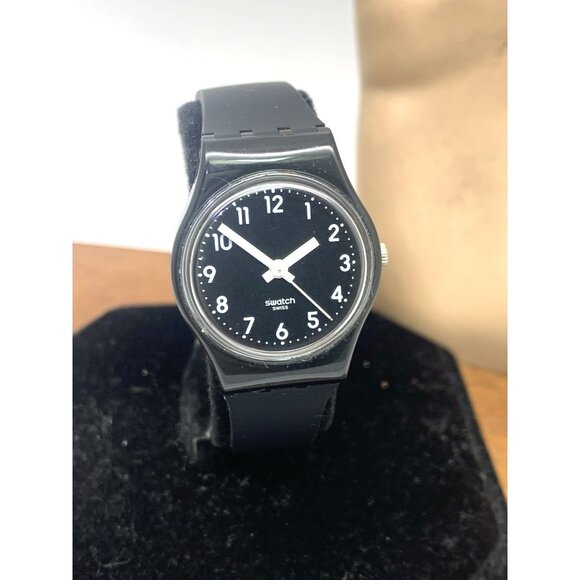 Swatch Women's Watch LB17OE Lady Black Single Swiss Quartz Rubber Band 25mm - Picture 12 of 13